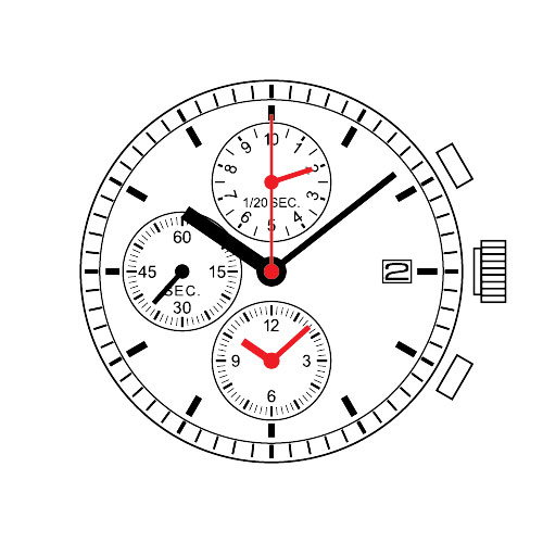 เครื่องนาฬิการะบบควอทซ์ แบบจับเวลา (Chronograph) ยี่ห้อ TMI ตระกูล YM Series