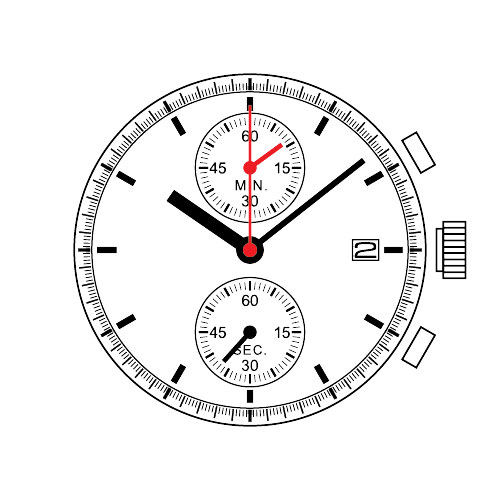 เครื่องนาฬิการะบบควอทซ์ แบบจับเวลา (Chronograph) ยี่ห้อ TMI ตระกูล YM Series เครื่องนาฬิการะบบควอทซ์ แบบจับเวลา (Chronograph) ยี่ห้อ TMI ตระกูล YM Series