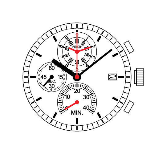 เครื่องนาฬิการะบบควอทซ์ แบบจับเวลา (Chronograph) ยี่ห้อ TMI ตระกูล YM Series เครื่องนาฬิการะบบควอทซ์ แบบจับเวลา (Chronograph) ยี่ห้อ TMI ตระกูล YM Series