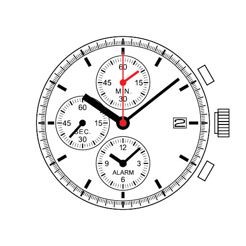 เครื่องนาฬิการะบบควอทซ์ แบบจับเวลา (Chronograph) ยี่ห้อ TMI ตระกูล YM Series เครื่องนาฬิการะบบควอทซ์ แบบจับเวลา (Chronograph) ยี่ห้อ TMI ตระกูล YM Series