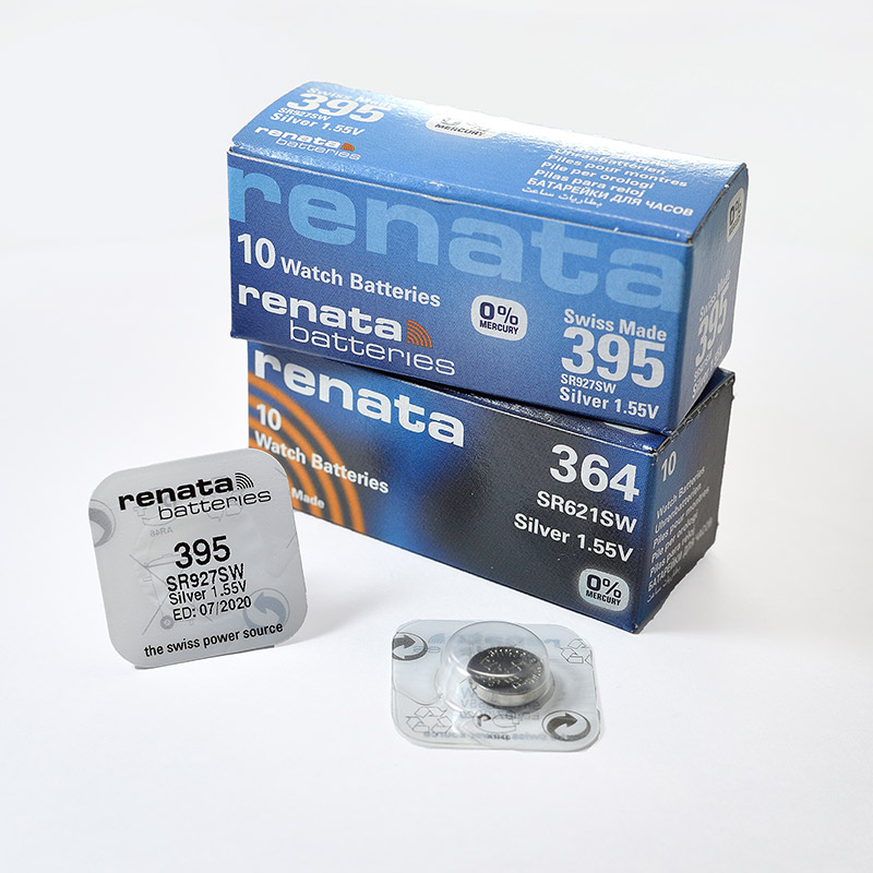 ถ่านนาฬิกายี่ห้อ Renata 1.55V จำนวน 1 กล่อง (10 ก้อน) ถ่านนาฬิกายี่ห้อ Renata 1.55V จำนวน 1 กล่อง (10 ก้อน)