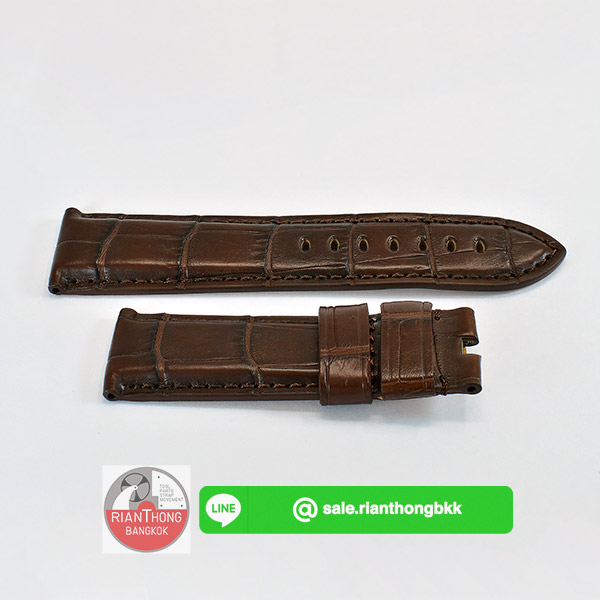 สายหนังจระเข้แท้ เส้นใหญ่ (Panerai) สีน้ำตาลเข้ม ยี่ห้อ ROMANO ITALY สายหนังจระเข้แท้ เส้นใหญ่ (Panerai) สีน้ำตาลเข้ม ยี่ห้อ ROMANO ITALY