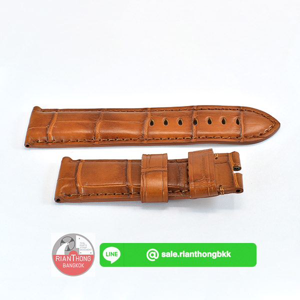 สายหนังจระเข้แท้ เส้นใหญ่ (Panerai) สีน้ำตาล ยี่ห้อ ROMANO ITALY สายหนังจระเข้แท้ เส้นใหญ่ (Panerai) สีน้ำตาล ยี่ห้อ ROMANO ITALY