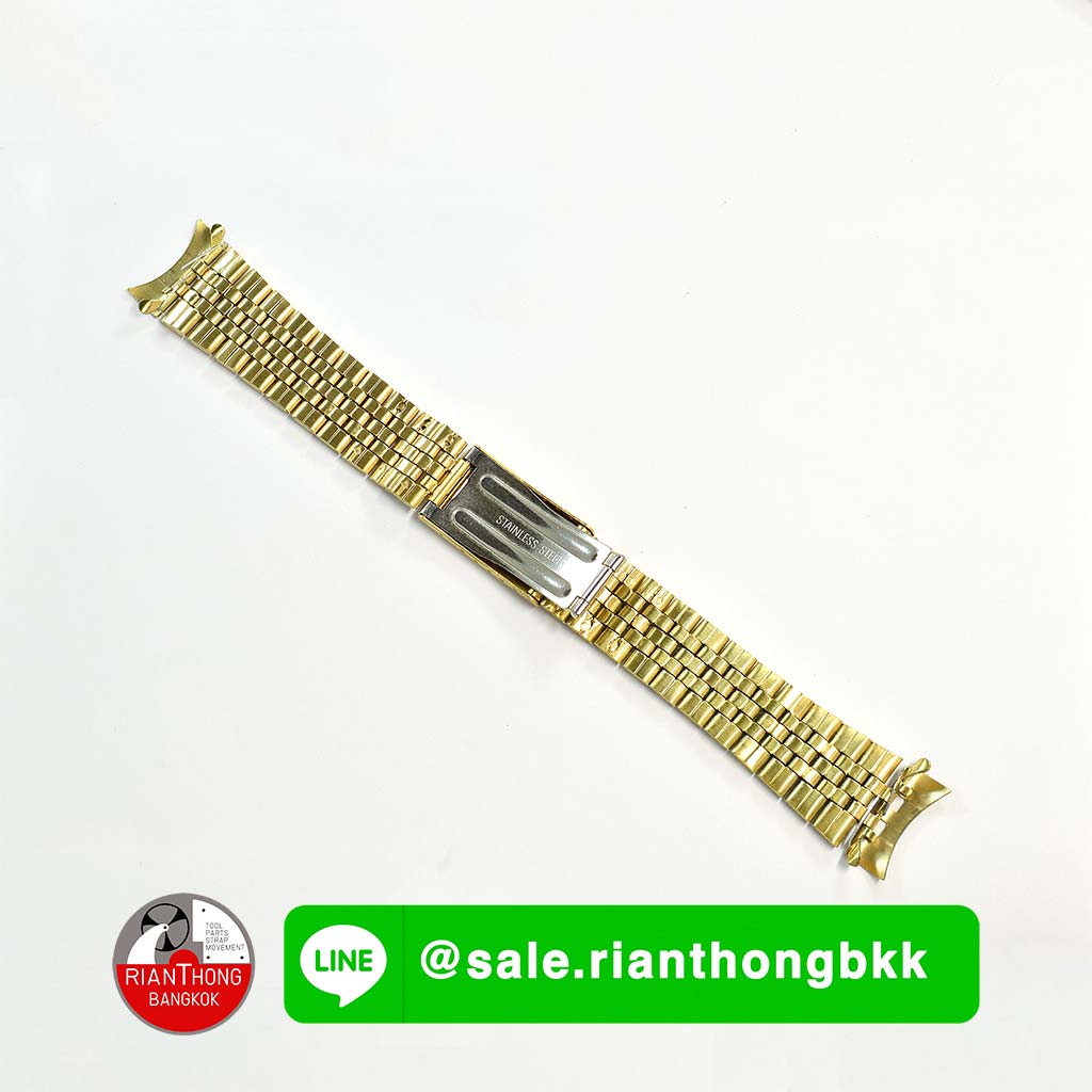 สายนาฬิกาสแตนเลส สีทอง ทรง Jubilee หัวสายโค้ง สายนาฬิกาสแตนเลส สีทอง ทรง Jubilee หัวสายโค้ง