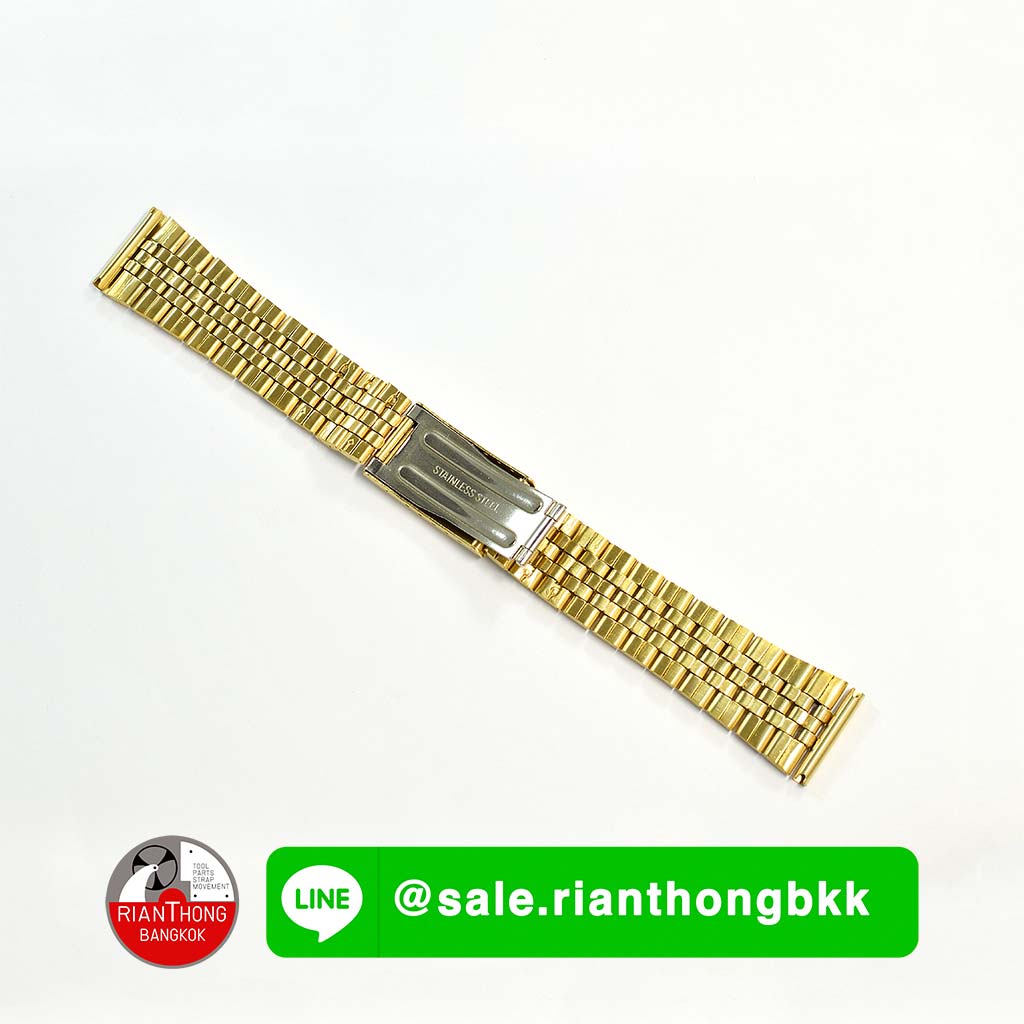 สายนาฬิกาสแตนเลส สีทอง ทรง Jubilee หัวสายตรง สายนาฬิกาสแตนเลส สีทอง ทรง Jubilee หัวสายตรง