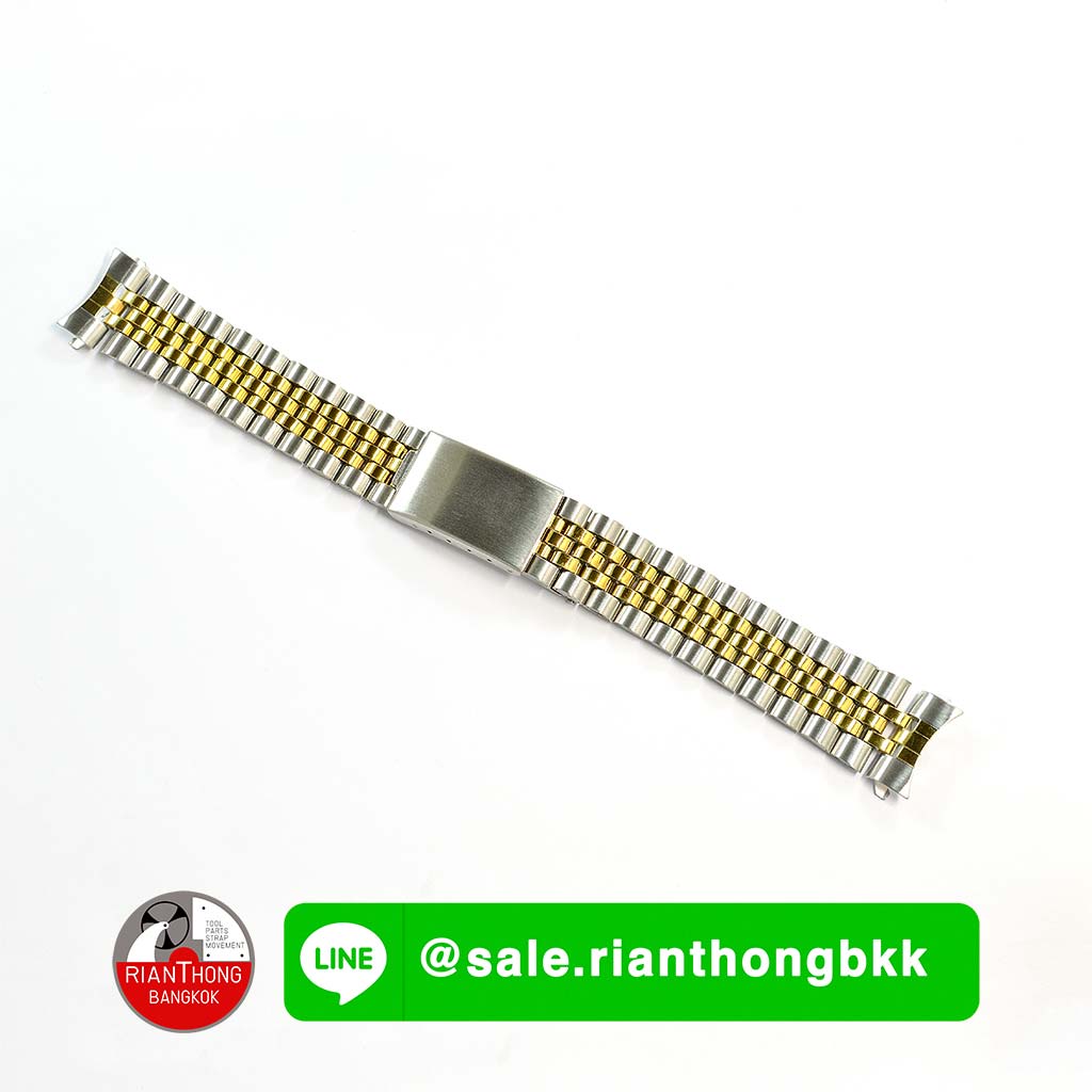 สายนาฬิกาสแตนเลส สองกษัตริย์ (Two-tone) ทรง Jubilee หัวสายโค้ง สายนาฬิกาสแตนเลส สองกษัตริย์ (Two-tone) ทรง Jubilee หัวสายโค้ง
