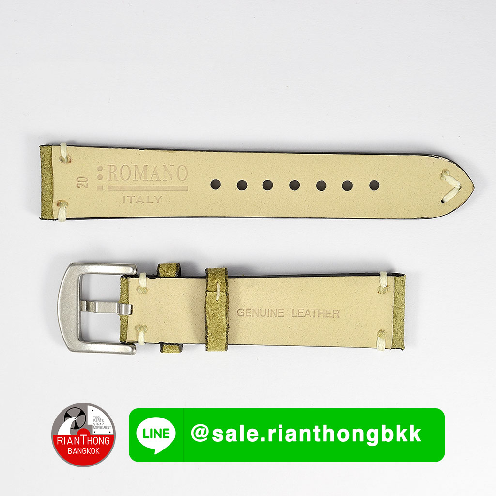 สายนาฬิกาหนังแท้ Romano Italy 18มม. สไตล์ Vintage Two-Tone สายนาฬิกาหนังแท้ Romano Italy 18มม. สไตล์ Vintage Two-Tone