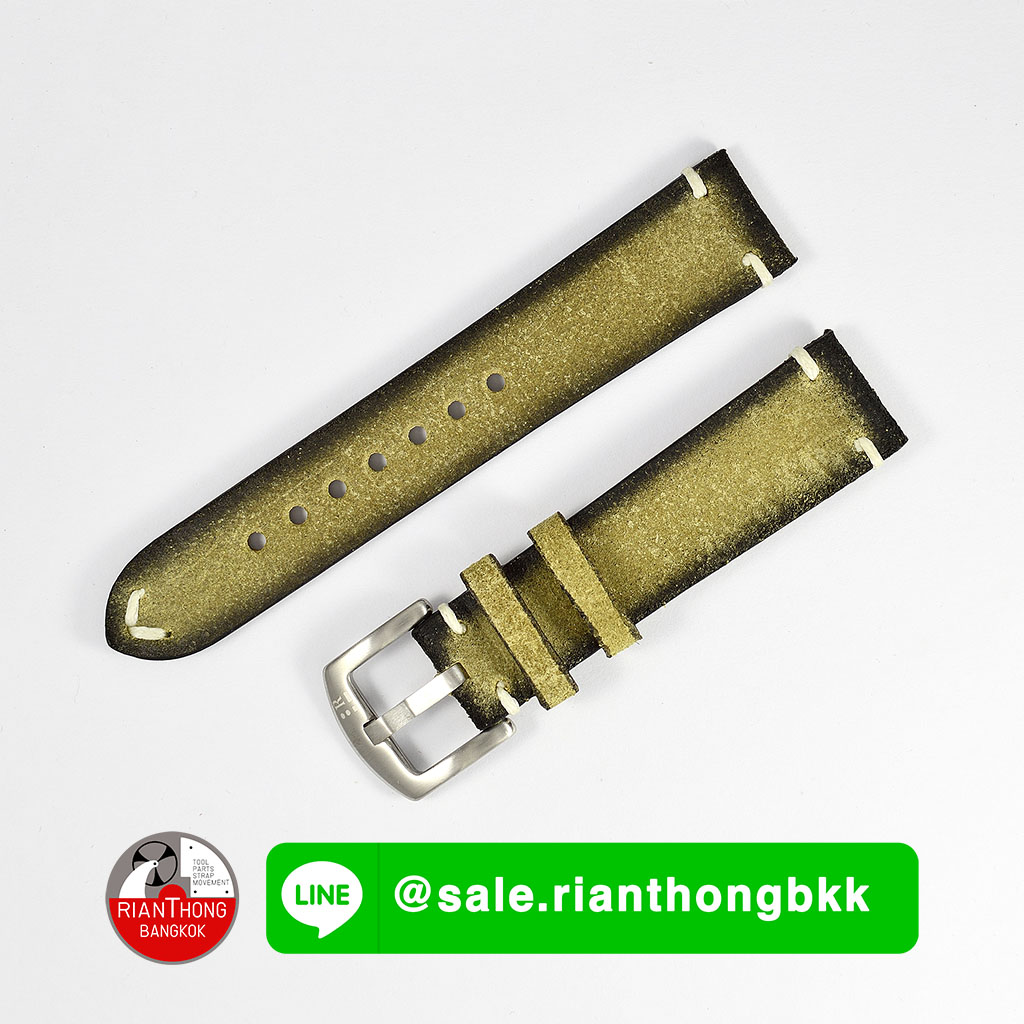 สายนาฬิกาหนังแท้ Romano Italy 18มม. สไตล์ Vintage Two-Tone สายนาฬิกาหนังแท้ Romano Italy 18มม. สไตล์ Vintage Two-Tone