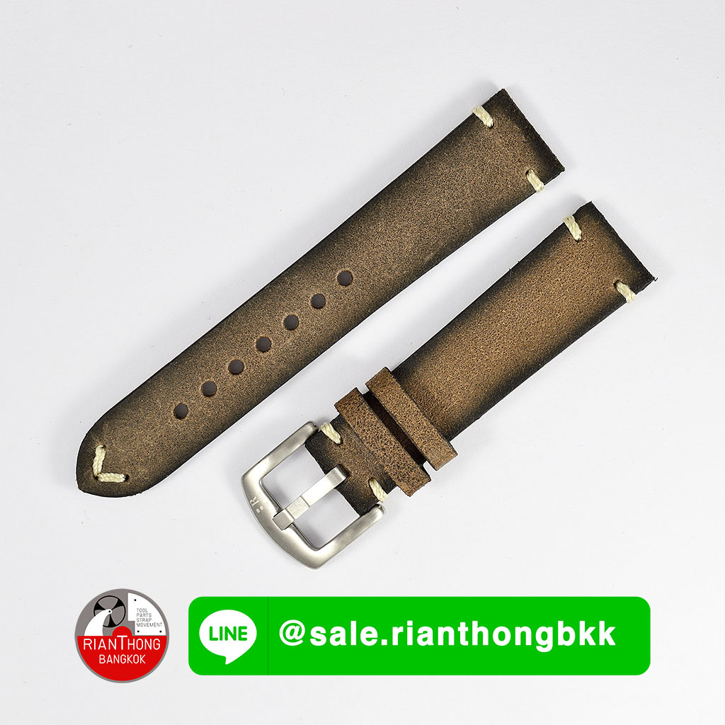 สายนาฬิกาหนังแท้ Romano Italy 18มม. สไตล์ Vintage Two-Tone สายนาฬิกาหนังแท้ Romano Italy 18มม. สไตล์ Vintage Two-Tone