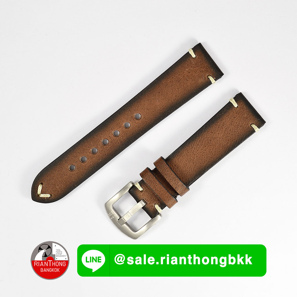 สายนาฬิกาหนังแท้ Romano Italy 18มม. สไตล์ Vintage Two-Tone สายนาฬิกาหนังแท้ Romano Italy 18มม. สไตล์ Vintage Two-Tone