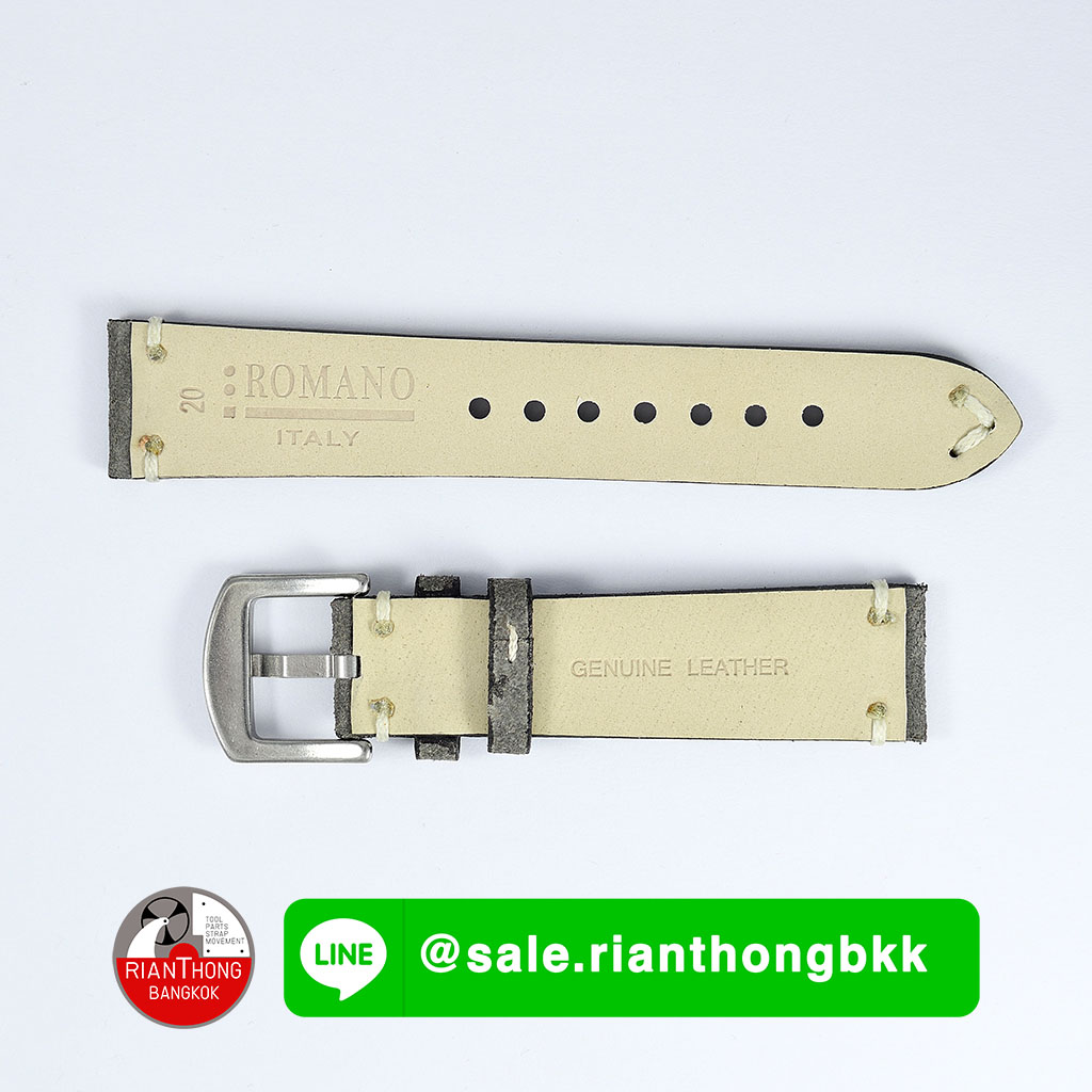 สายนาฬิกาหนังแท้ Romano Italy 18มม. สไตล์ Vintage Two-Tone สายนาฬิกาหนังแท้ Romano Italy 18มม. สไตล์ Vintage Two-Tone