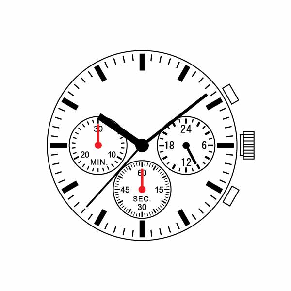 เครื่องนาฬิกาควอทซ์ แบบจับเวลาคุณภาพสูง (Chronograph) ยี่ห้อ TMI ตระกูล VK และ VR Series เครื่องนาฬิกาควอทซ์ แบบจับเวลาคุณภาพสูง (Chronograph) ยี่ห้อ TMI ตระกูล VK และ VR Series